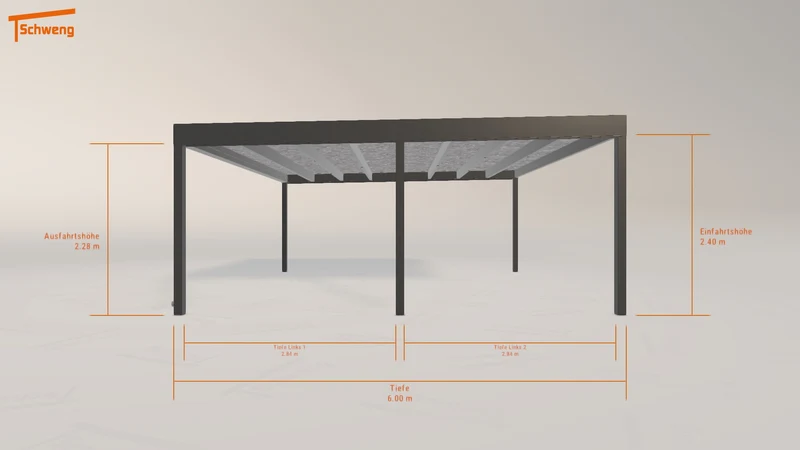 #DE Schweng Flachdachcarport C600+ (ID pbv757) #MTG