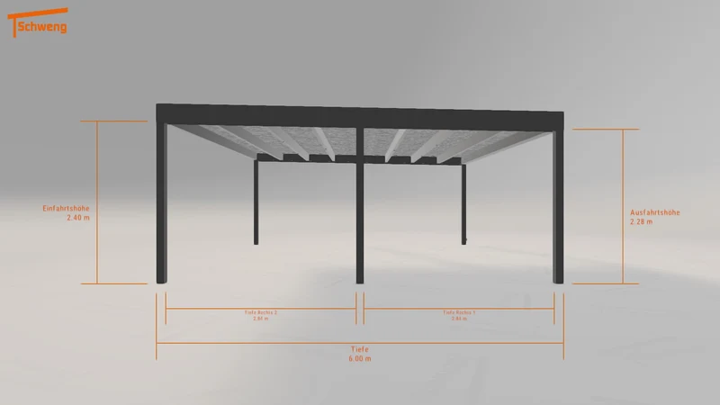 #DE Schweng Flachdachcarport C600+ (ID pbv757) #MTG