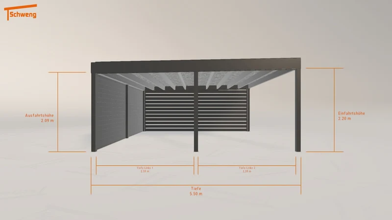 #DE Schweng Flachdachcarport C600+ (ID 33ykrw) #MTG
