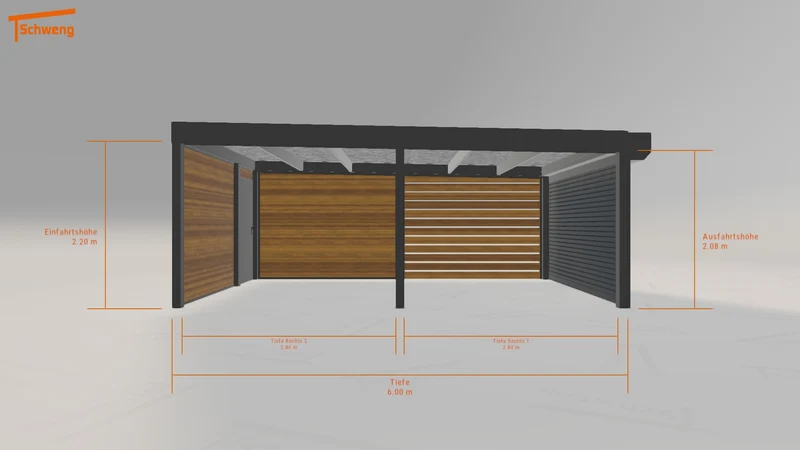 #DE Schweng Flachdachcarport C600 (ID pbvdgb) #MTG