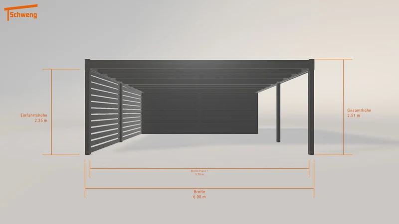 #DE Schweng Flachdachcarport C600 (ID 33yk3w) #MTG