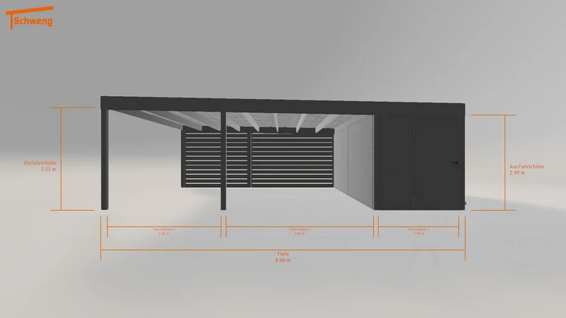 #DE Schweng Flachdachcarport C600 (ID 33yk3w) #MTG