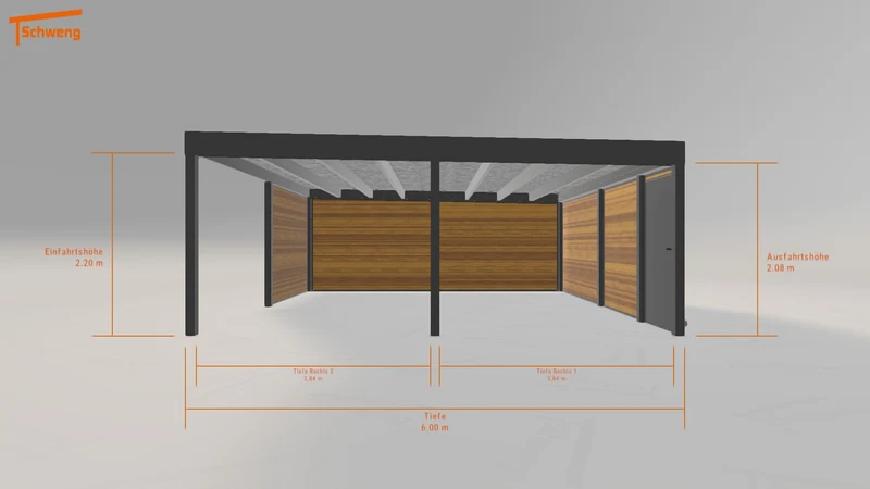 #DE Schweng Flachdachcarport C600+ (ID 5m7z3w) #MTG