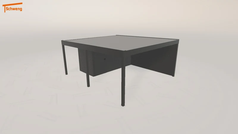 #DE Schweng Flachdachcarport C600+ (ID 7725dz) #MTG