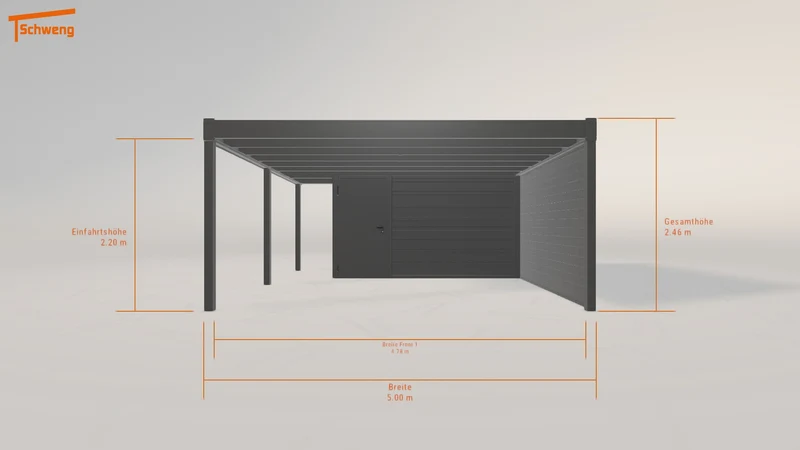 #DE Schweng Flachdachcarport C600+ (ID 7725dz) #MTG