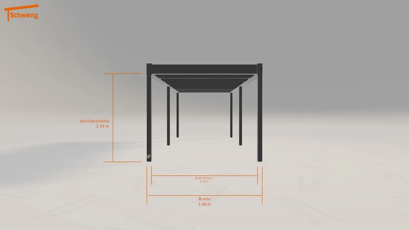#DE Schweng Flachdachcarport C600 (ID 33y78p)