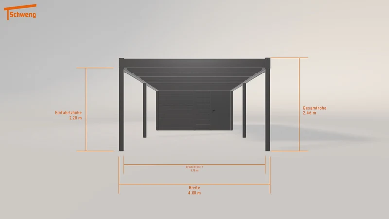#DE Schweng Flachdachcarport C600 (ID g7dkvp)