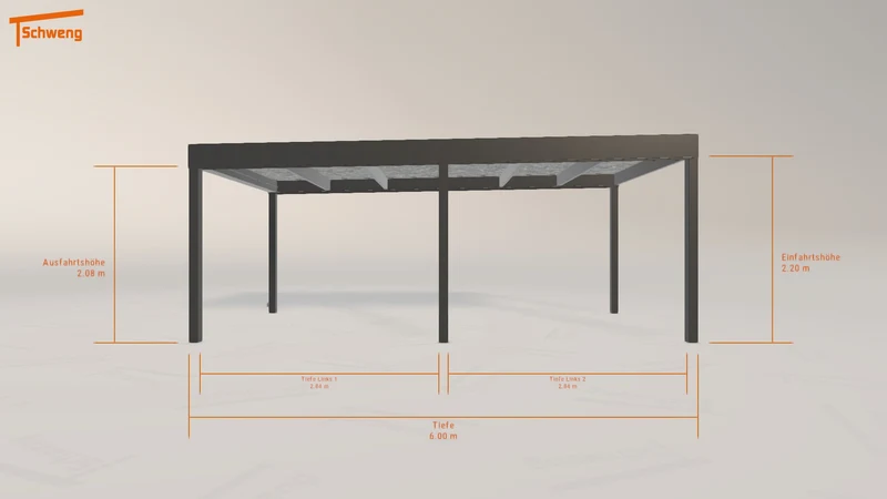 #DE Schweng Flachdachcarport C600 (ID w3jj7z) #MTG