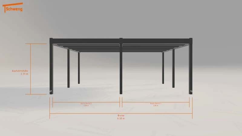 #DE Schweng Flachdachcarport C600+ (ID x7zkzb)