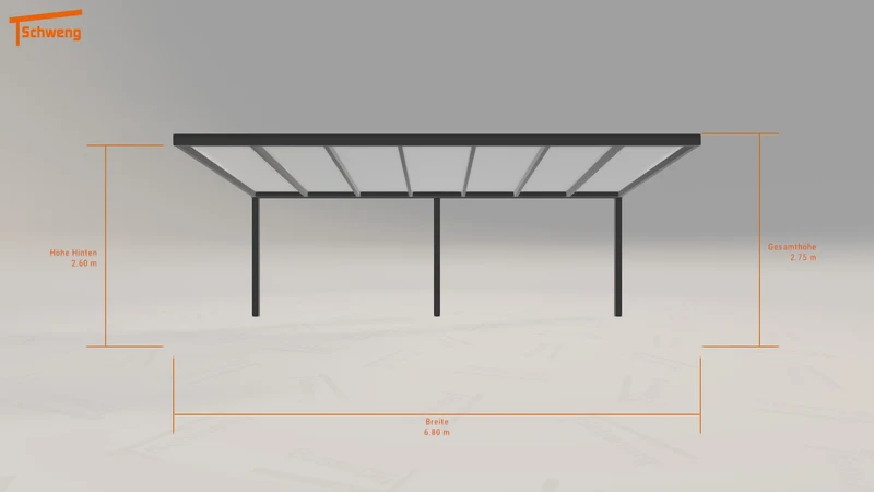 #DE Schweng Pultdachcarport S350 (ID 5m7grk)