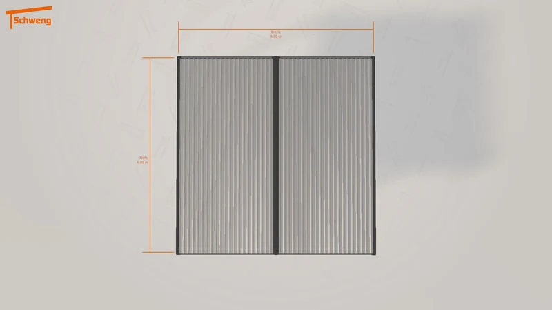 #DE Schweng Flachdachcarport C600 (ID qd937v)