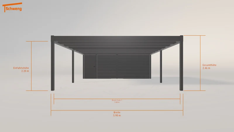 #DE Schweng Flachdachcarport C600 (ID 33y87w) #MTG