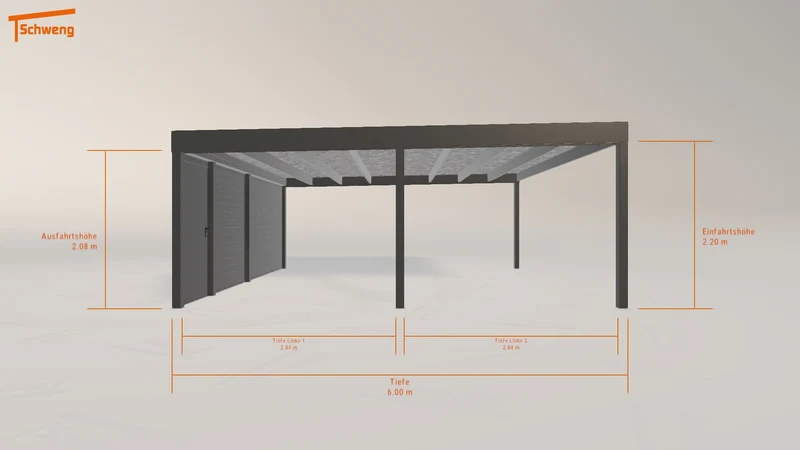 #DE Schweng Flachdachcarport C600 (ID 33y87w) #MTG