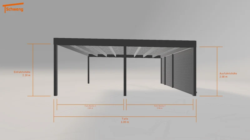 #DE Schweng Flachdachcarport C600 (ID 33y87w) #MTG