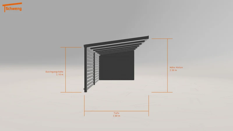 #DE Schweng Pultdachcarport S350 (ID 33y82w)