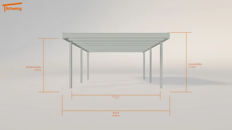 #AT Schweng Flachdachcarport C600 (ID bkd422)