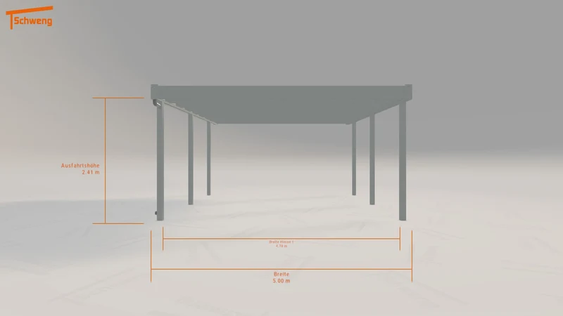 #AT Schweng Flachdachcarport C600 (ID bkd422)