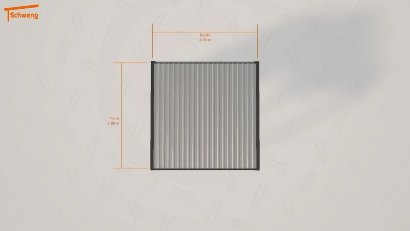 #DE Schweng Flachdachcarport C600 (ID zb32mv)