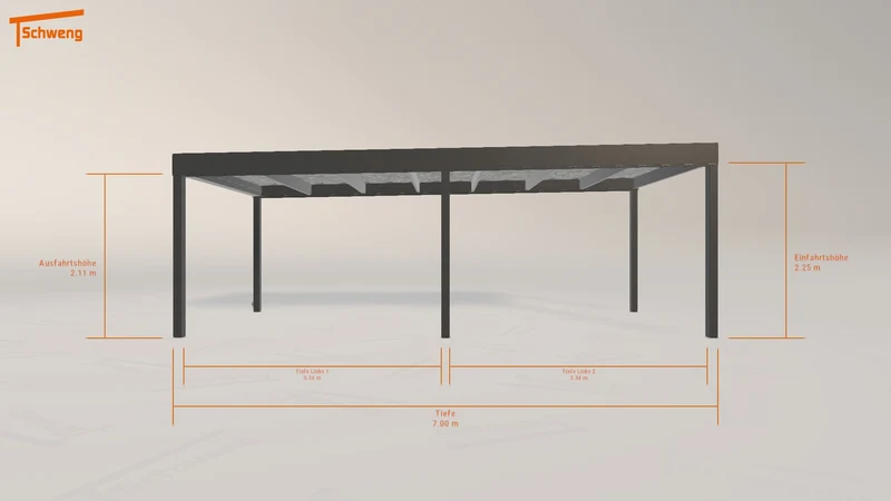 #DE Schweng Flachdachcarport C600 (ID v42wzb)