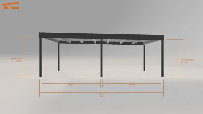 #DE Schweng Flachdachcarport C600 (ID v42wzb)