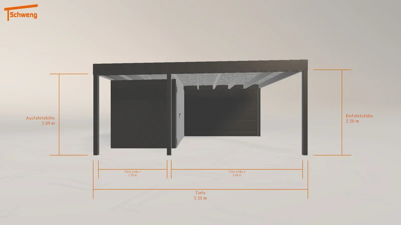 #DE Schweng Flachdachcarport C600+ (ID g7dpn8) #MTG