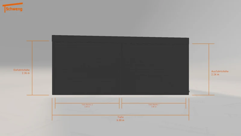 #DE Schweng Flachdachcarport C600 (ID k2vr8q)