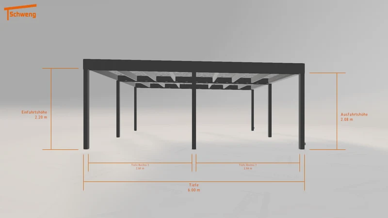 #DE Schweng Flachdachcarport C600 (ID 33y7gp) #MTG