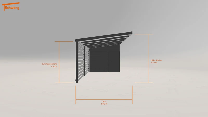 #DE Schweng Pultdachcarport S350 (ID 772mxj)