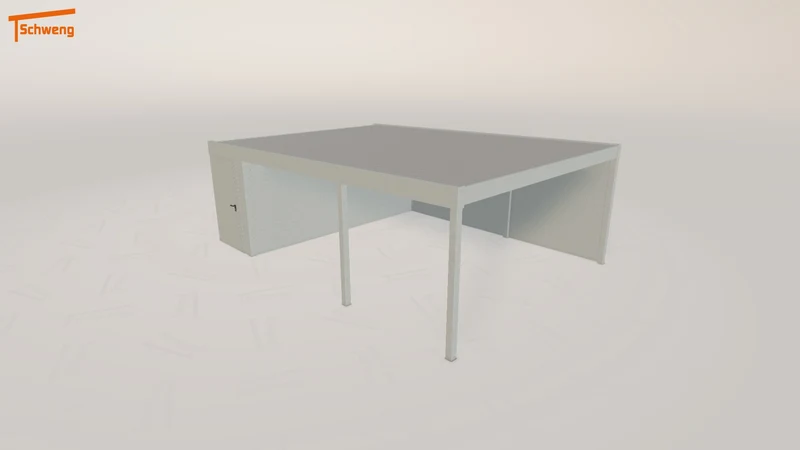 #DE Schweng Flachdachcarport C600 (ID mjv9jj)
