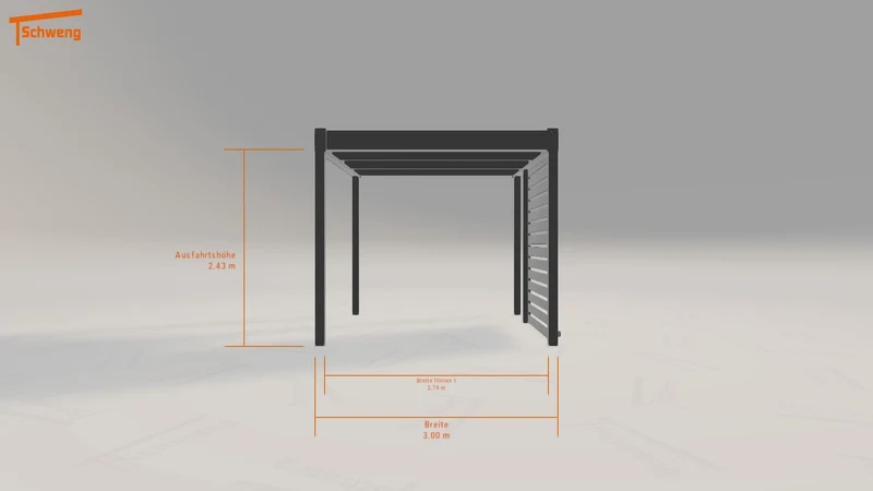 #DE Schweng Flachdachcarport C600 (ID g7d8k2)