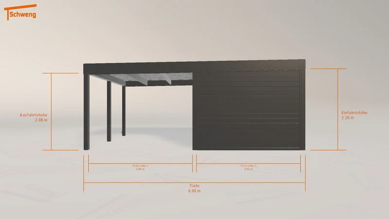 #DE Schweng Flachdachcarport C600 (ID 2q9bw9)