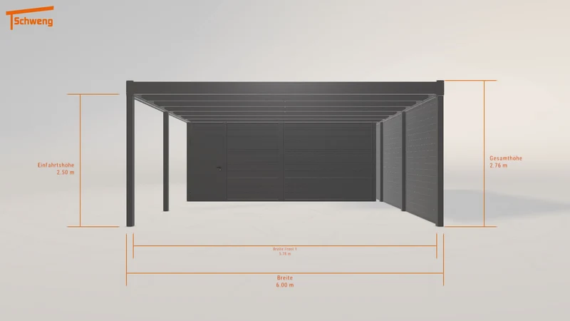 #DE Schweng Flachdachcarport C600+ (ID 2q9w2q) #MTG