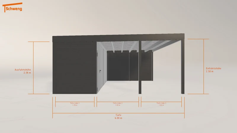#DE Schweng Flachdachcarport C600+ (ID 2q9w2q) #MTG