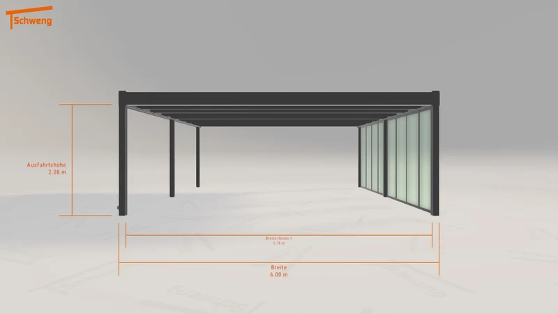 #DE Schweng Flachdachcarport C600 (ID 85jg37) #MTG
