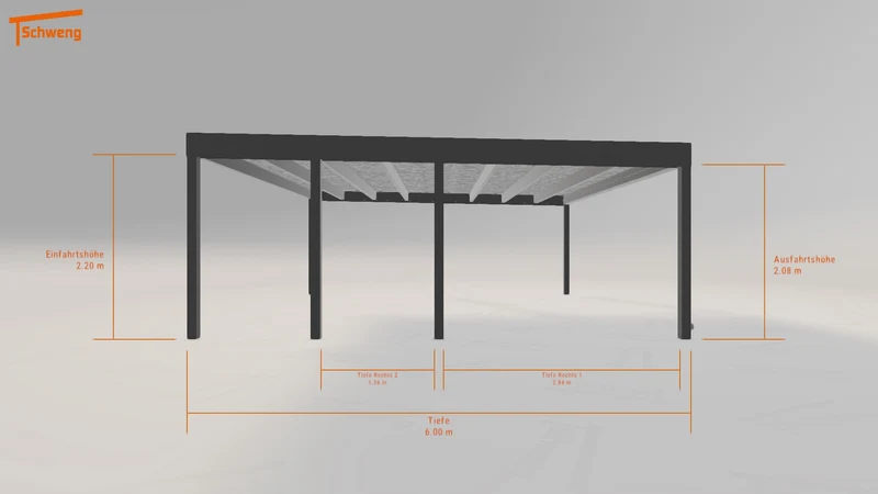 #DE Schweng Flachdachcarport C600+ (ID 772nxg) #MTG