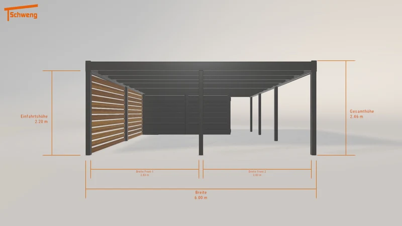 #DE Schweng Flachdachcarport C600 (ID 85jjj2) #MTG