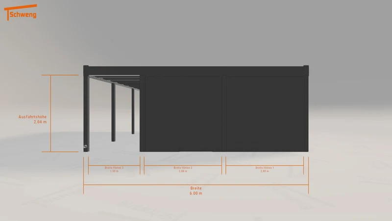#DE Schweng Flachdachcarport C600 (ID 85jjj2) #MTG