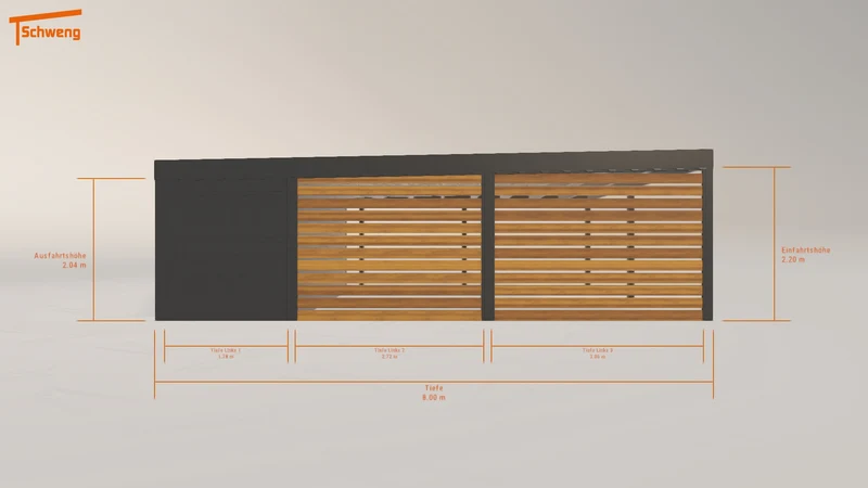 #DE Schweng Flachdachcarport C600 (ID 85jjj2) #MTG