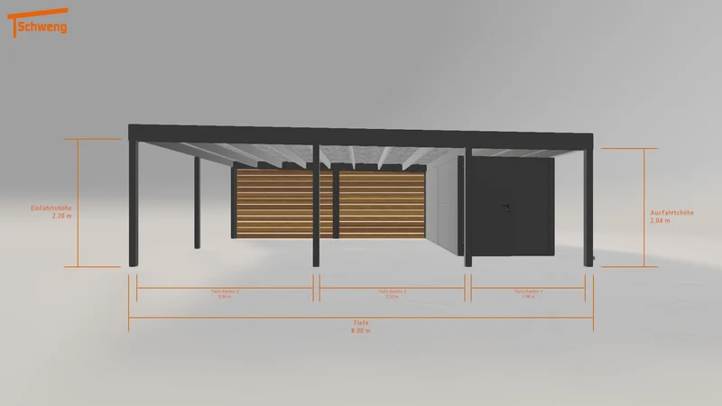 #DE Schweng Flachdachcarport C600 (ID 85jjj2) #MTG