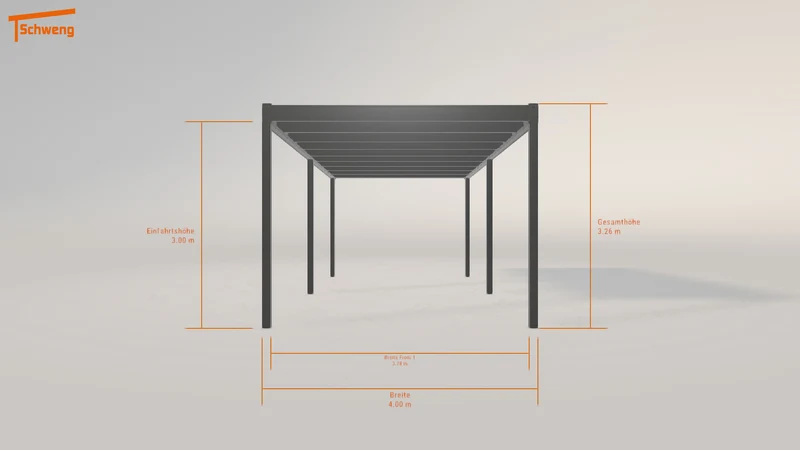 #DE Schweng Flachdachcarport C600 (ID n5vmky)