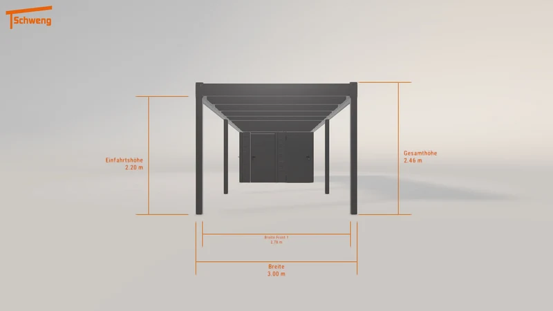 #DE Schweng Flachdachcarport C600 (ID 2q9jxj)