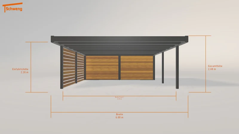 #DE Schweng Flachdachcarport C600+ (ID v42n3q) #MTG