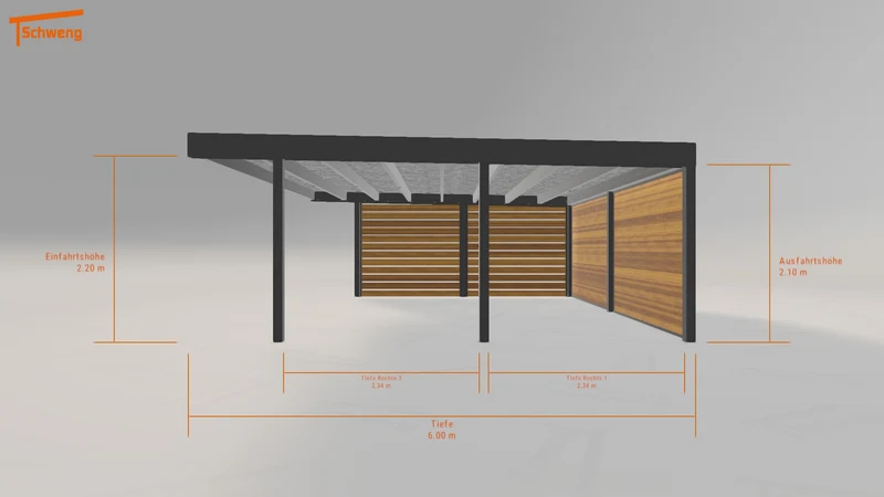 #DE Schweng Flachdachcarport C600+ (ID v42n3q) #MTG