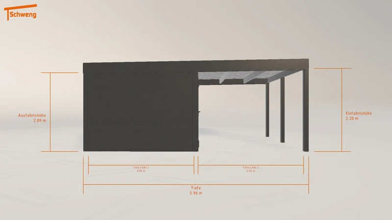 #DE Schweng Flachdachcarport C600 (ID k2vq9p) #MTG