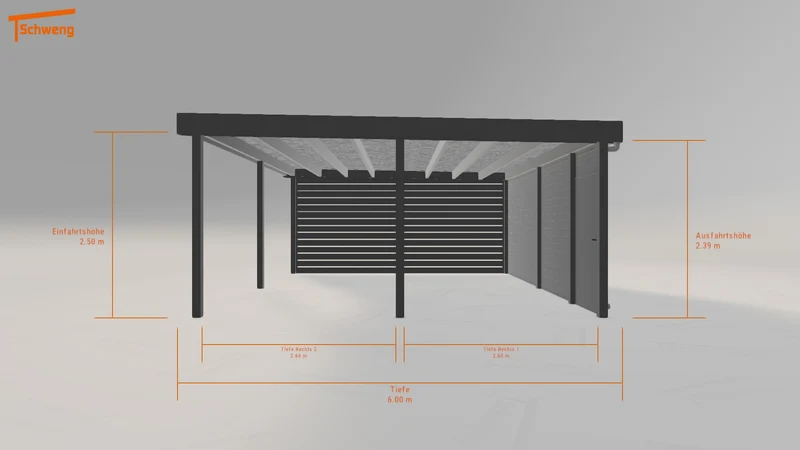 #DE Schweng Flachdachcarport C600+ (ID w3j27r) #MTG