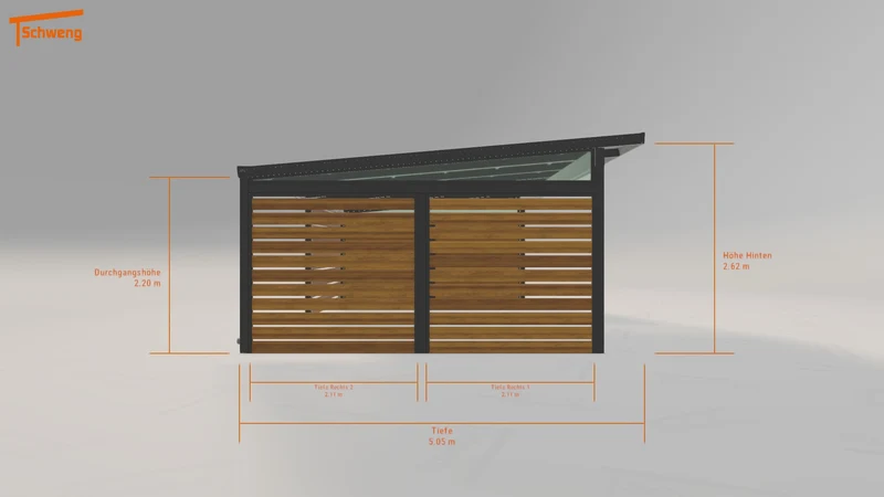#AT Schweng Pultdachcarport S400 (ID 7722x5) #MTG