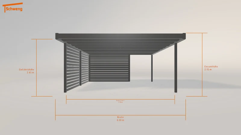 #DE Schweng Flachdachcarport C600+ (ID x7z5pn)