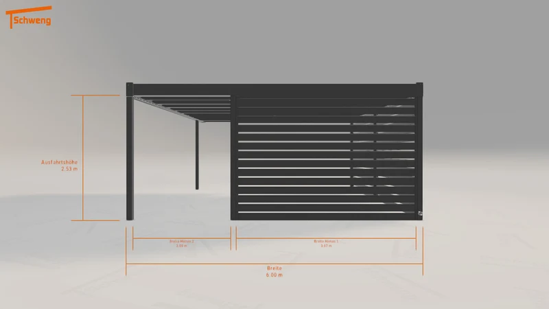 #DE Schweng Flachdachcarport C600+ (ID x7z5pn)