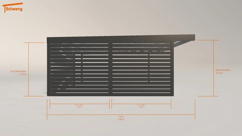 #DE Schweng Flachdachcarport C600+ (ID x7z5pn)