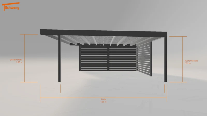 #DE Schweng Flachdachcarport C600+ (ID x7z5pn)